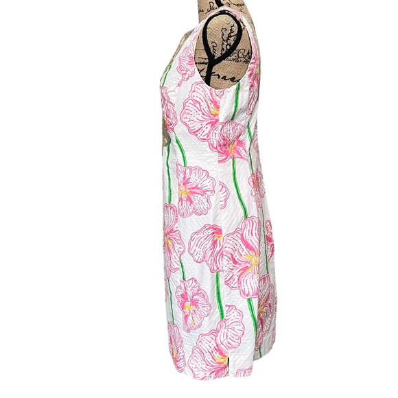 Lilly Pulitzer Janice Resort White Clover Cup Shift Dress Size 8 - Picture 2 of 7